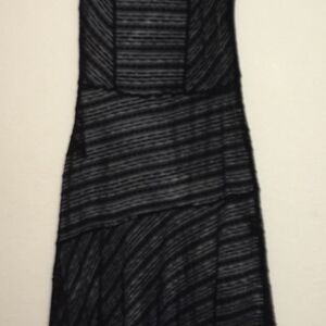 Free People Black and White Strapless Sheath Dress